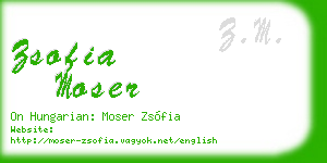 zsofia moser business card