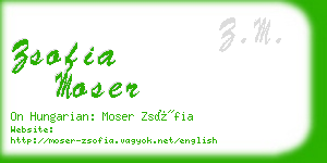 zsofia moser business card